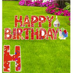 15 x 10 in. Happy Birthday Confetti Yard Sign