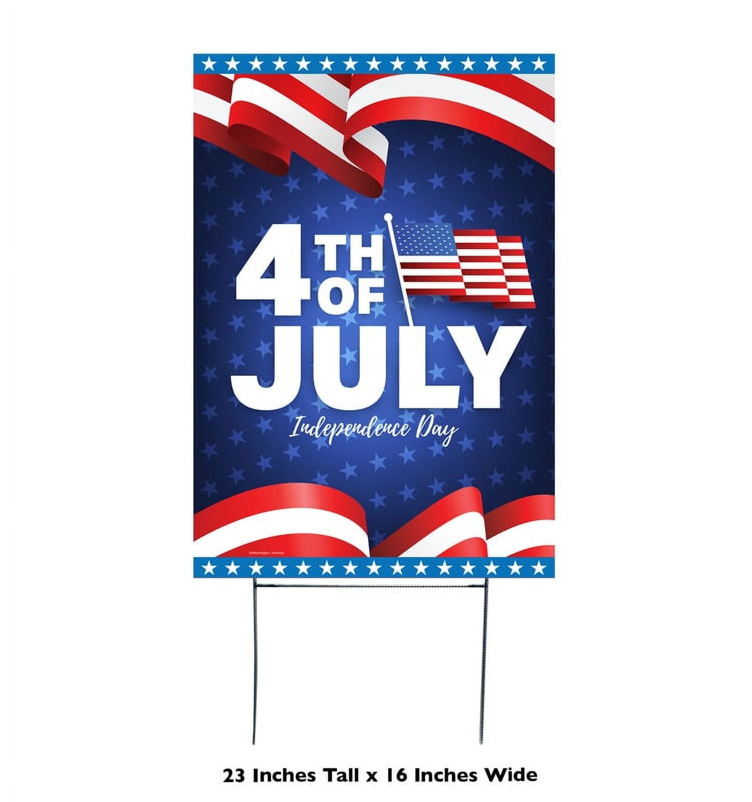 23 x 15 in. 4th of July Yard Sign