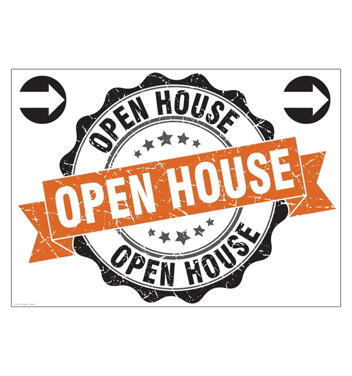Picture of Advanced Graphics 3074 23 x 17 in. Open House Right Yard Sign