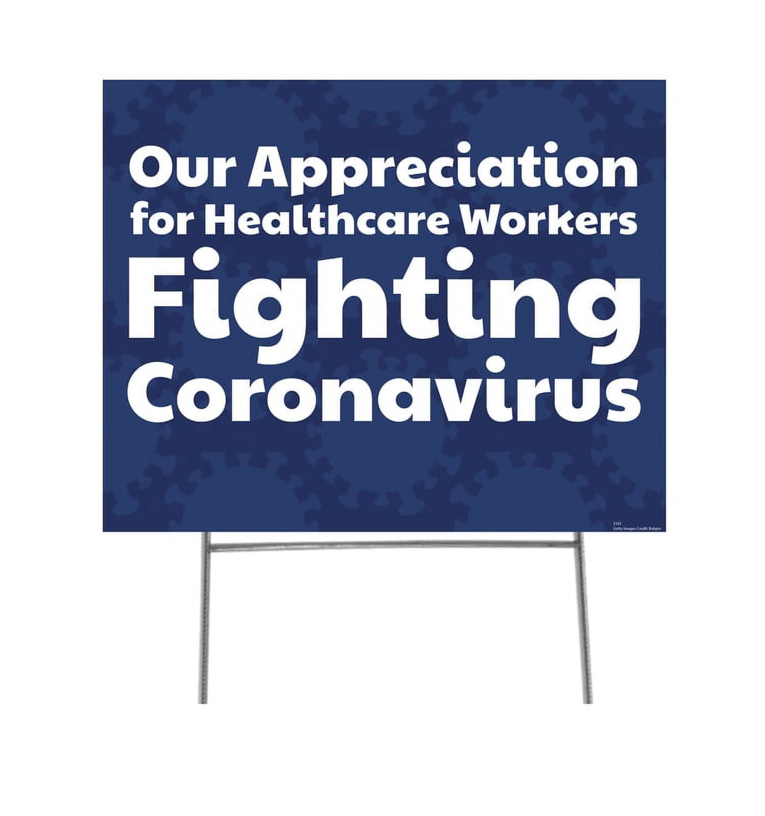 Picture of Advanced Graphics 3161 15 x 23 in. Our Appreciation for Healthcare Workers Yard Sign