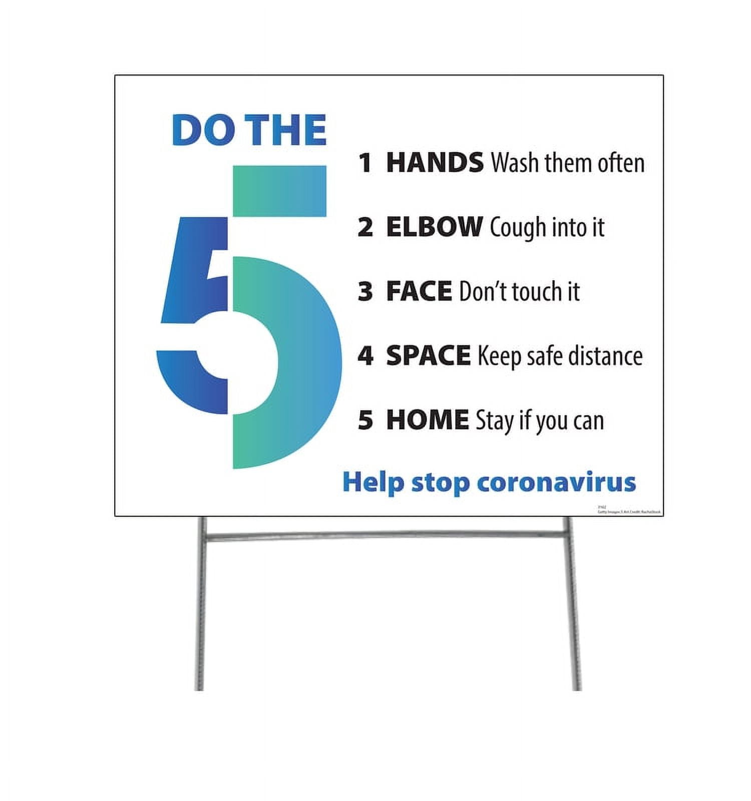 Picture of Advanced Graphics 3162 15 x 23 in. Do the 5s Yard Sign