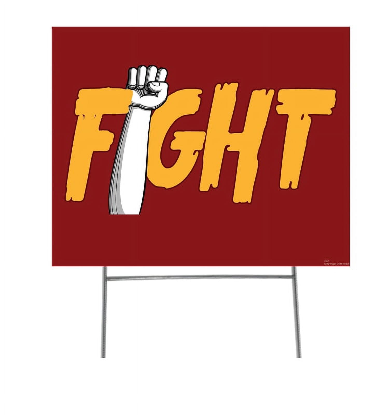 Picture of Advanced Graphics 3167 15 x 23 in. Fight Yard Sign