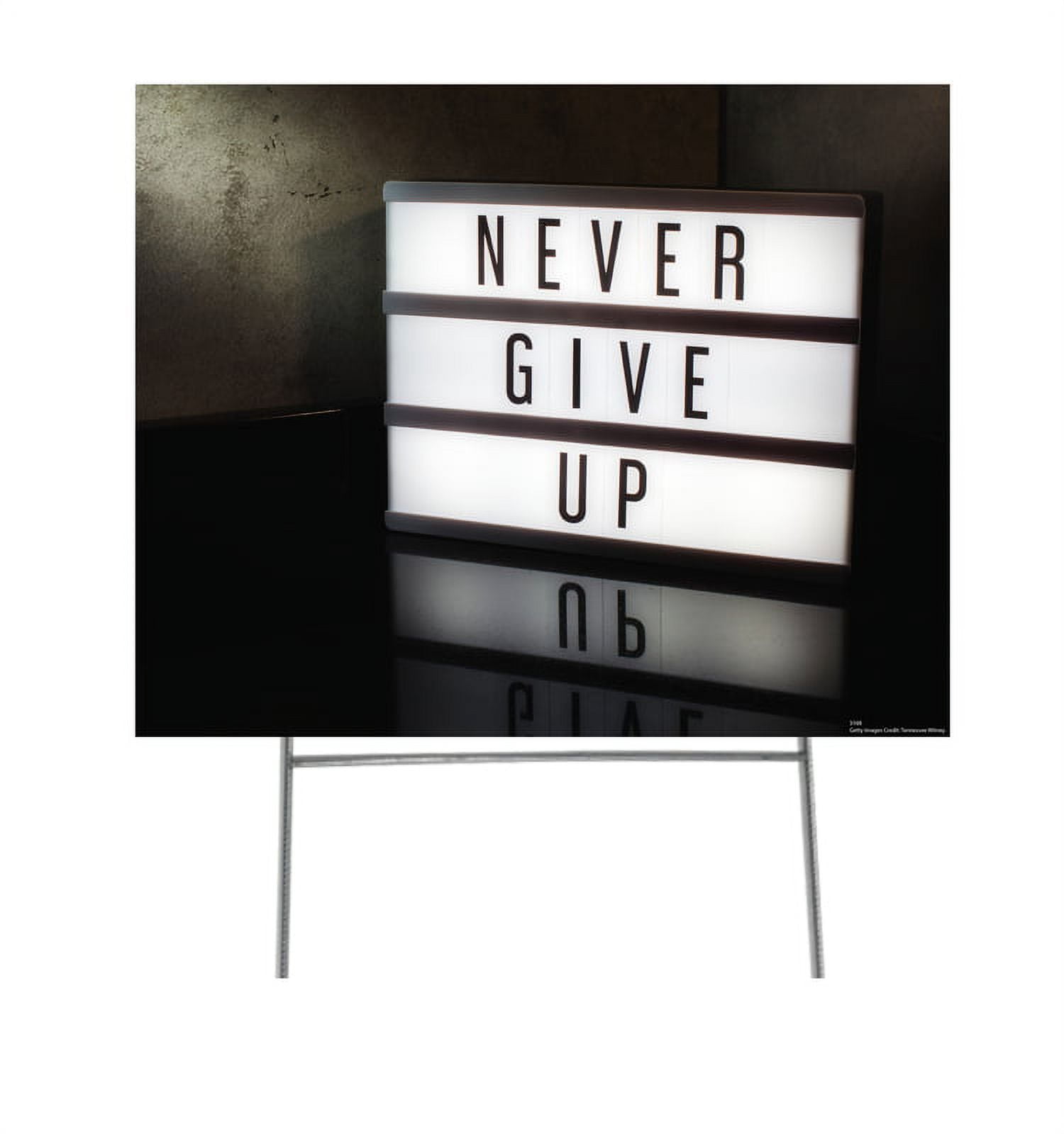 Picture of Advanced Graphics 3168 15 x 23 in. Never Give Up Yard Sign
