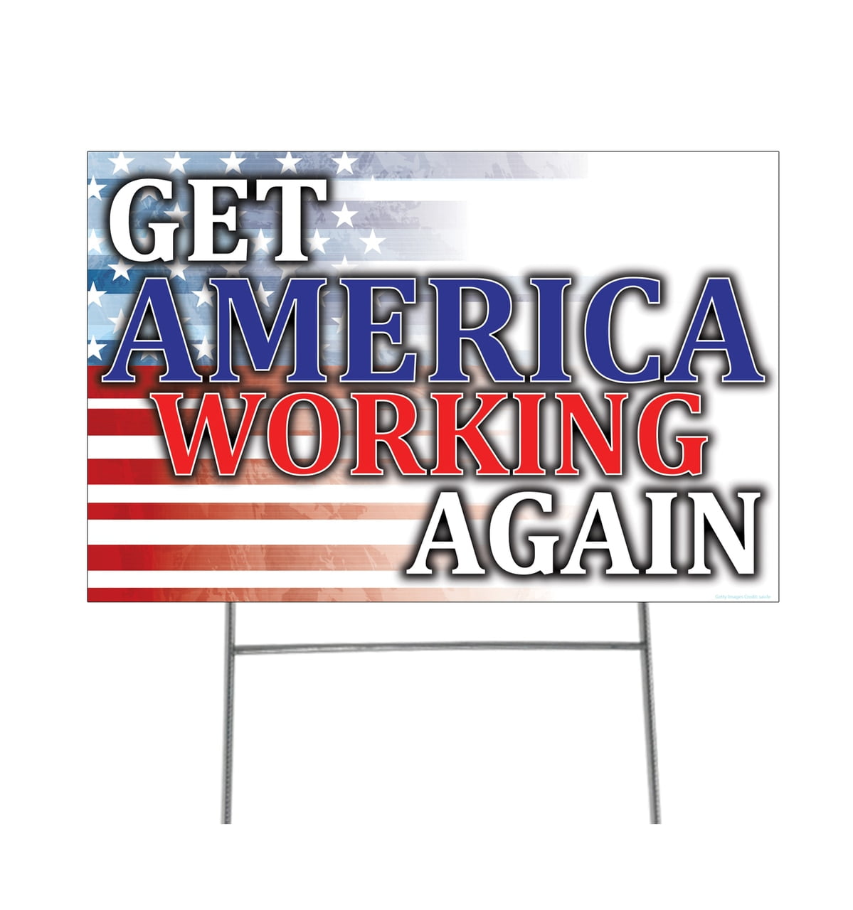 Picture of Advanced Graphics 3217 15 x 23 in. Get America Working Again Yard Sign Kit