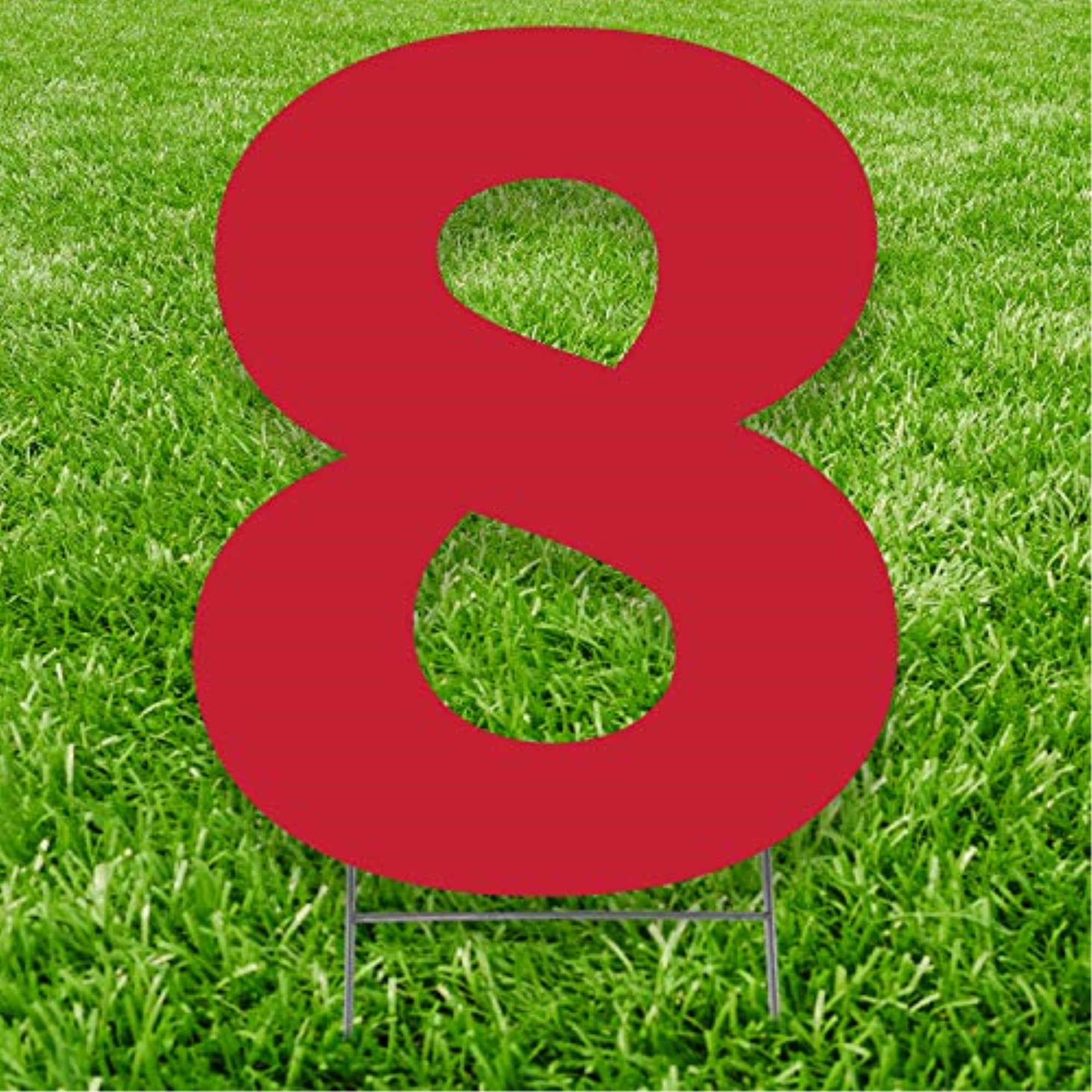 Picture of Advanced Graphics 3239 20 x 15 in. Number 8 Yard Sign&#44; Red