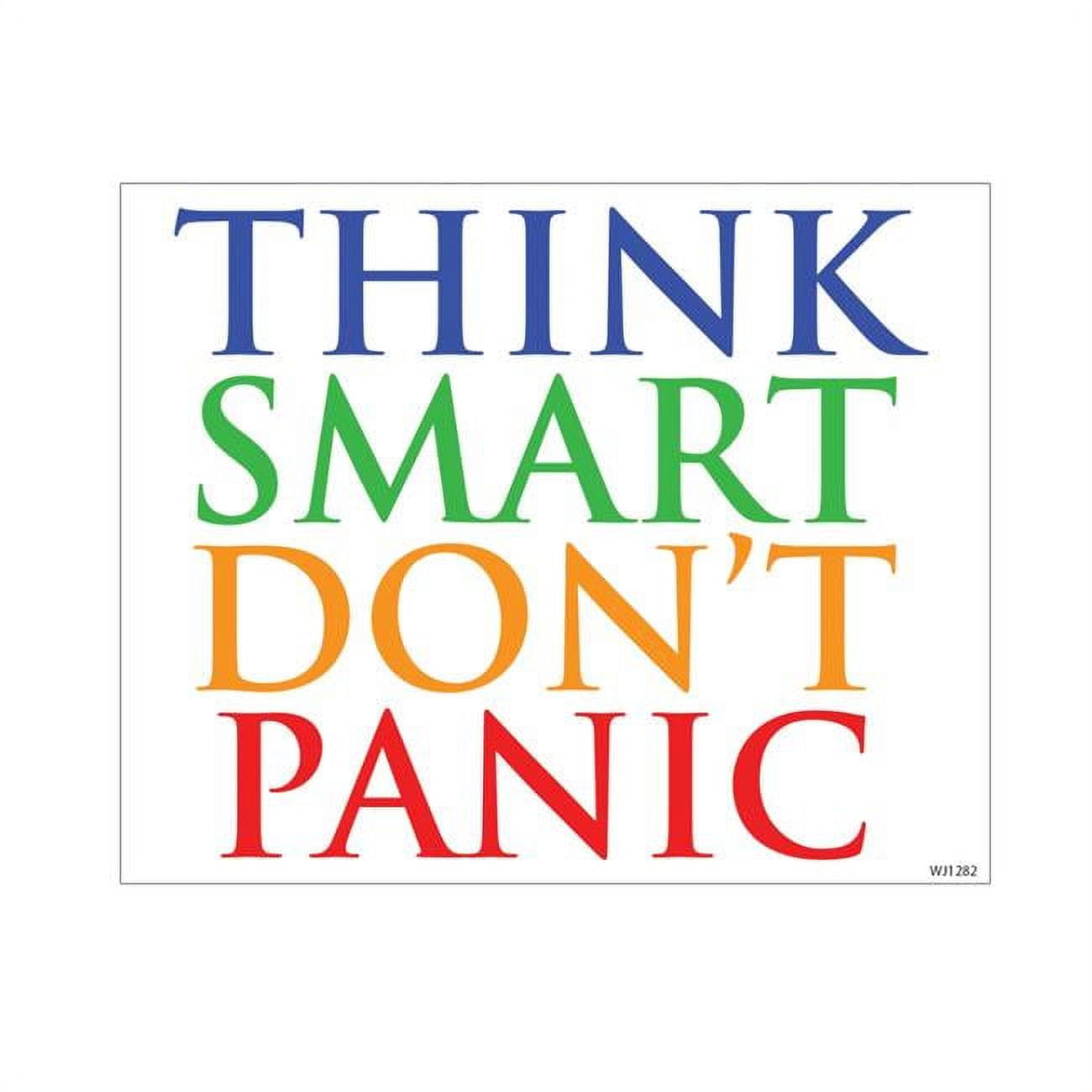 Picture of Advanced Graphics WJ1282 8 x 12 in. Think Smart Dont Panic Walljammer