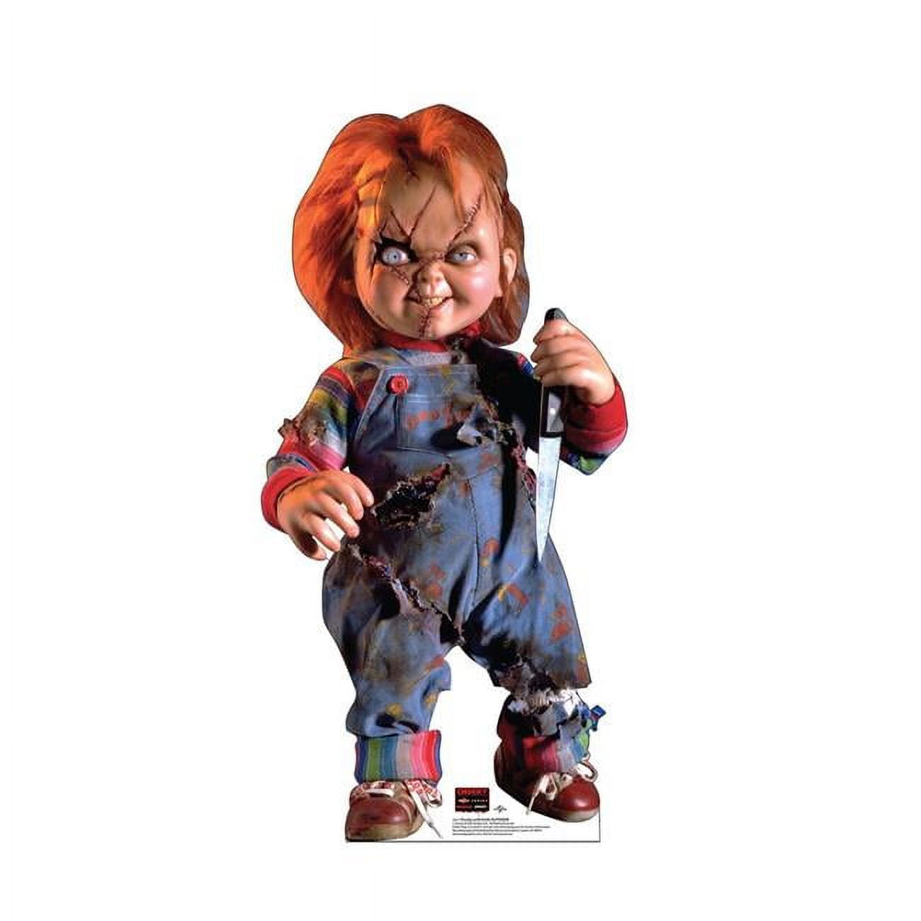 40 x 20 in. Chucky with Knife Outdoor Cardboard Cutout