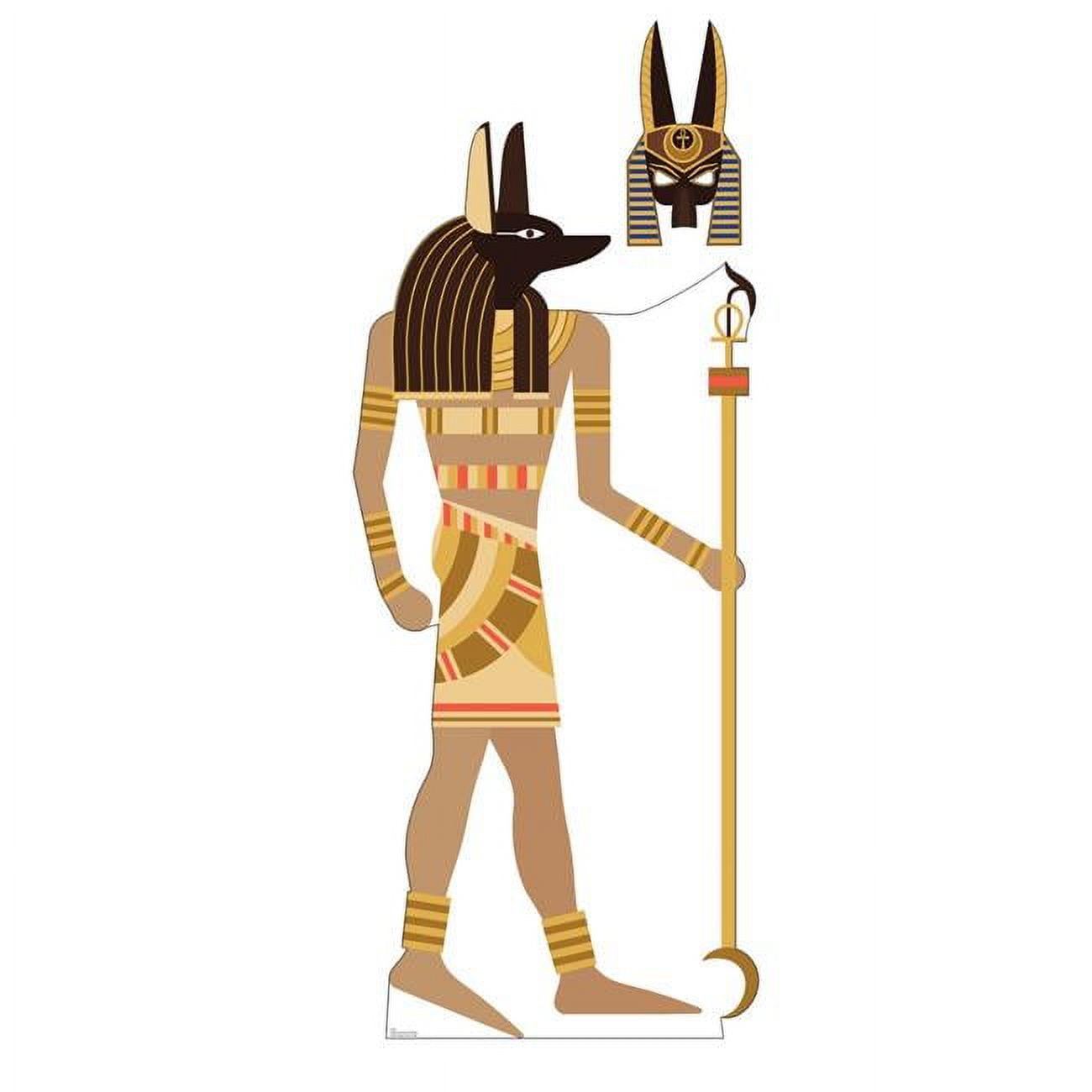 3990 74 x 32 in. Egyptian Anubis with Mask Cardboard Cutout
