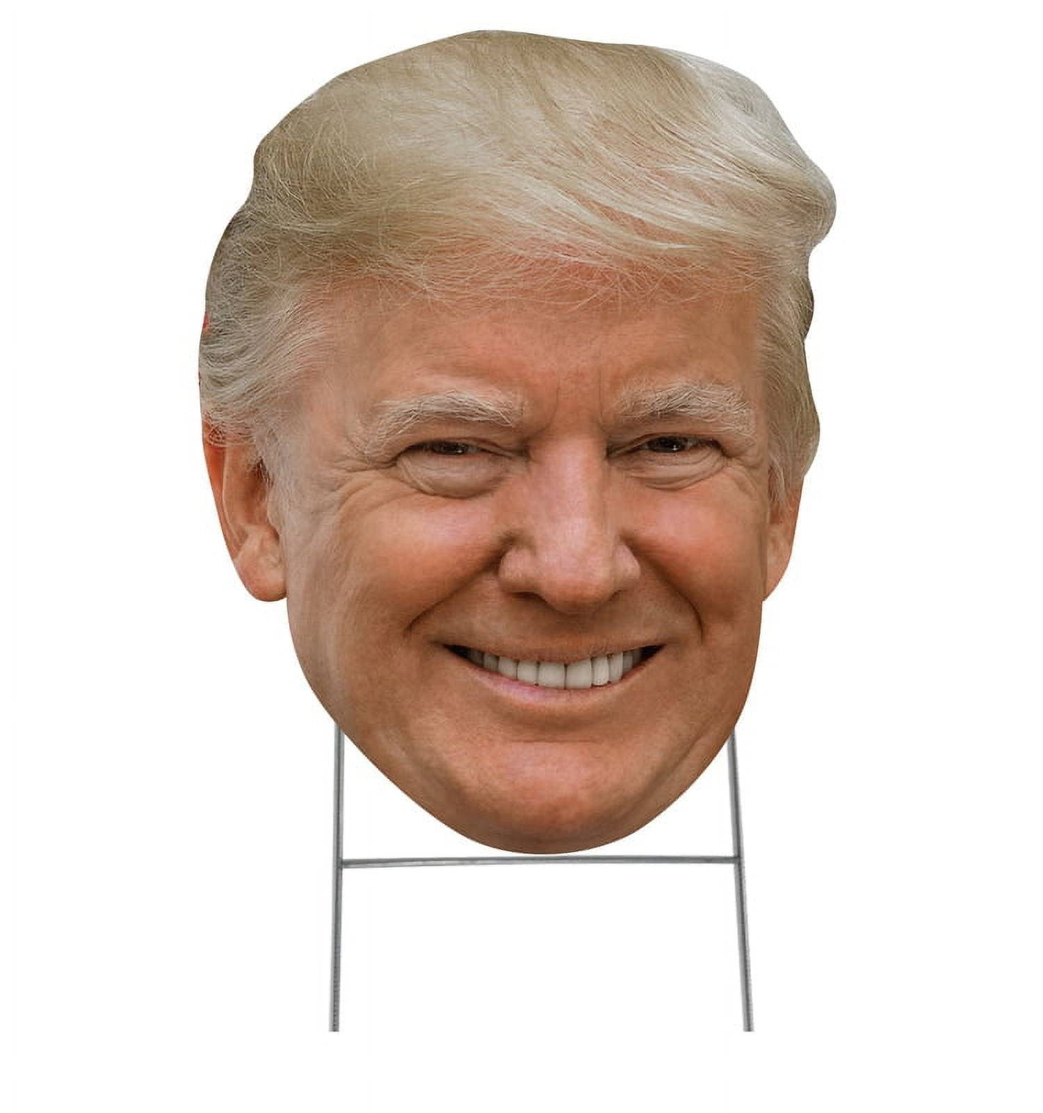 20 in. President Donald Trump Head Tall Yard Sign with Half Stake