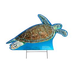 12 x 20 in. Life-Size Sea Turtle 03 Outdoor Yard Sign