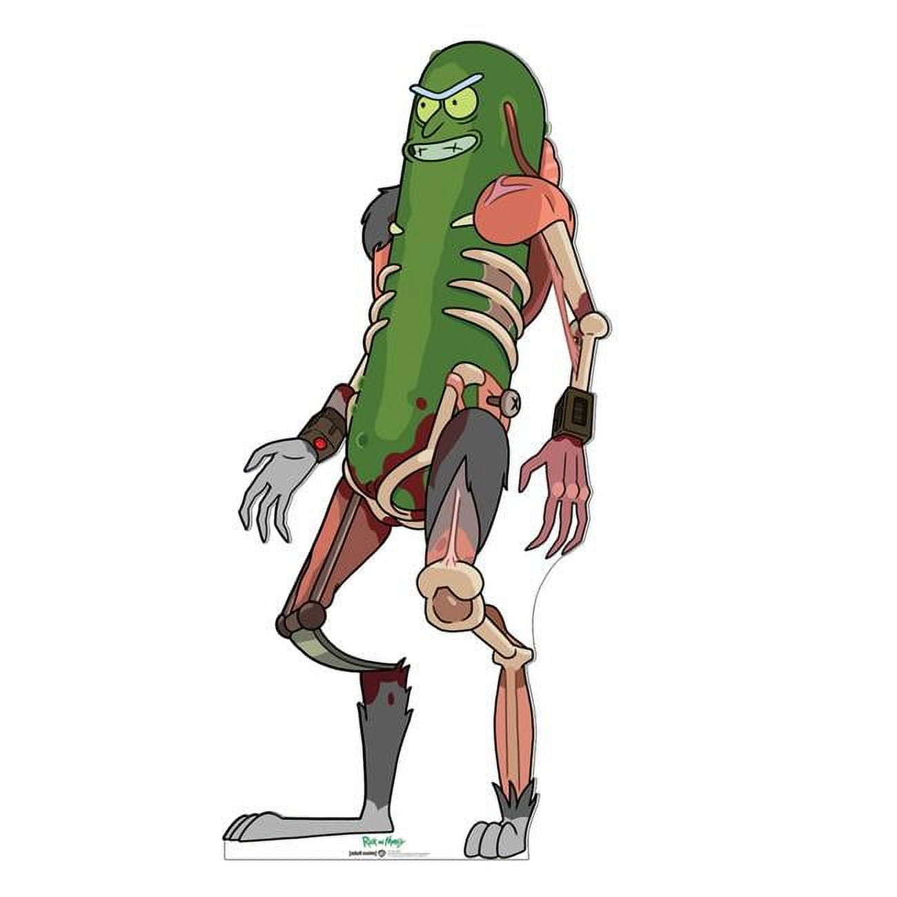 69 x 33 in. Pickle Rick Life-Size Cardboard Cutout