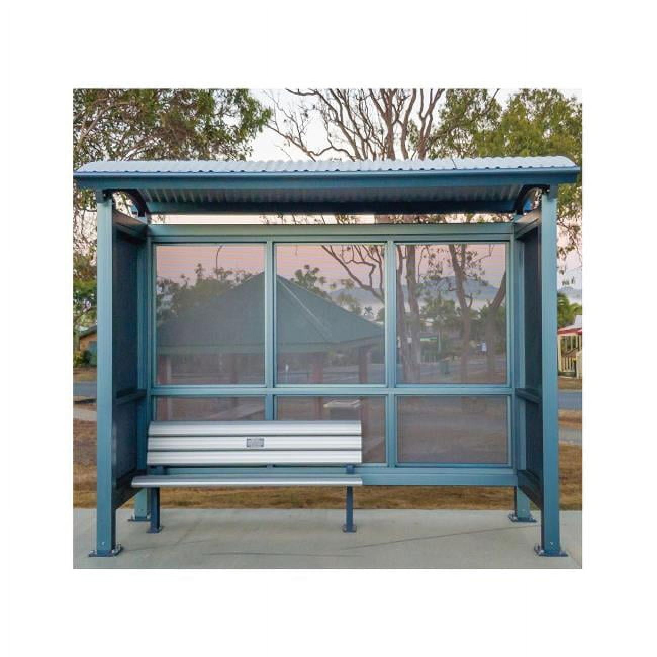84 x 88 in. Bus Stop Shelter Backdrop Life-Size Cardboard Cutout
