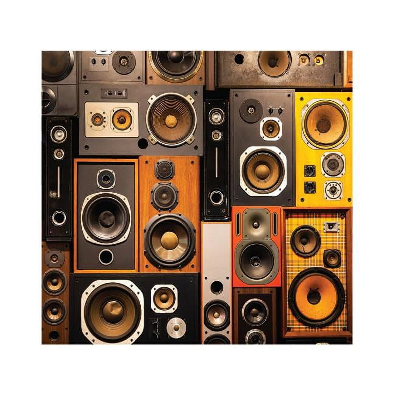 84 x 88 in. Retro Speakers Backdrop Life-Size Cardboard Cutout