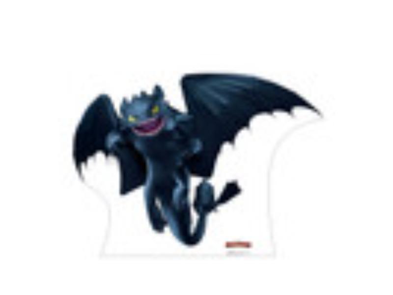 How to Train Your Dragon Night Fury Cardboard Cutout - Black - 39 x 54 in - Life-Size Standee - High-Quality Print