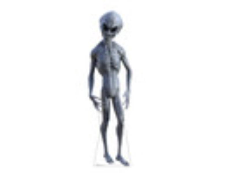 5387 Black Eyed Alien Cardboard Cutout