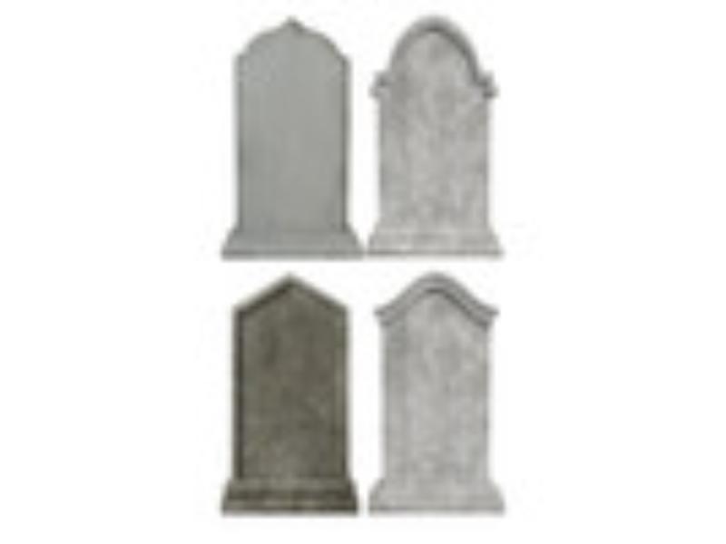 5394 Headstone Write your Own Cardboard Cutouts - Set of 4