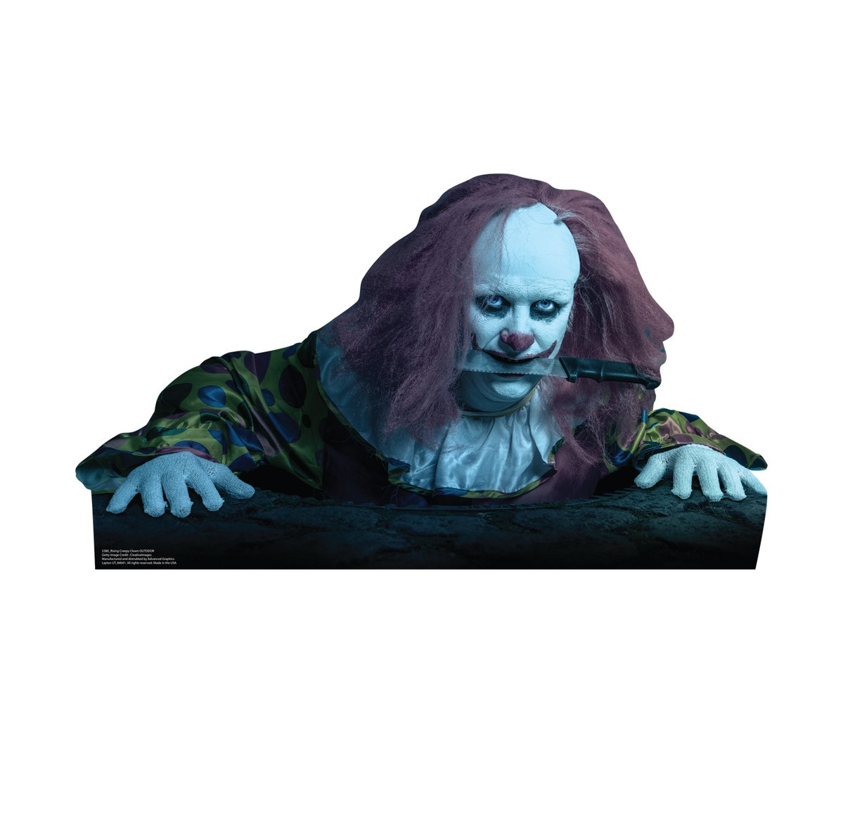 5380 Rising Creepy Clown Outdoor Cutout