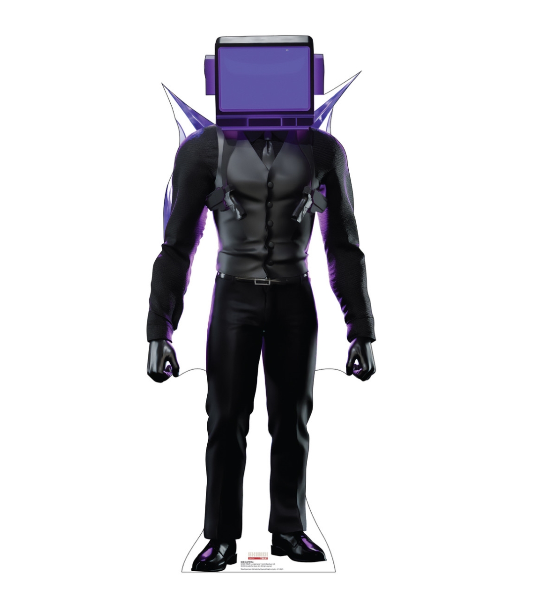 5646 72 x 30 in. Dark TV Man Life-Size Cardboard Cutout