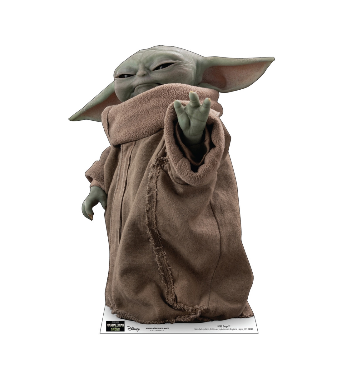 5760 28 x 20 in. Grogu From Mandalorian & Grogu Movie Life-Size Cardboard Cutout Standups