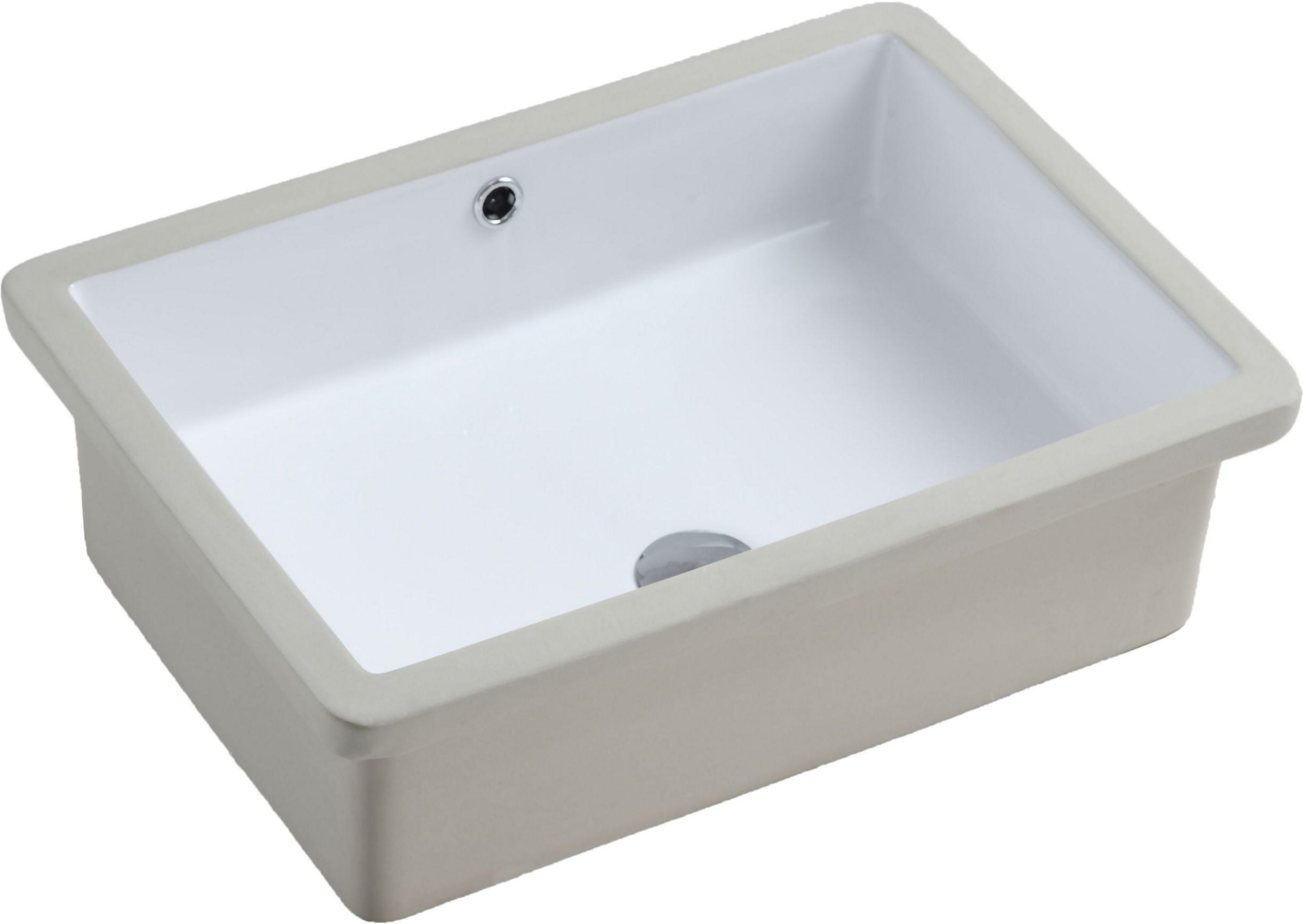 Picture of A & E Bath UCB-2216 Isla Undermount Ceramic Basin Sink&#44; Glossy White - 21.62 x 15.56 x 6.68 in.