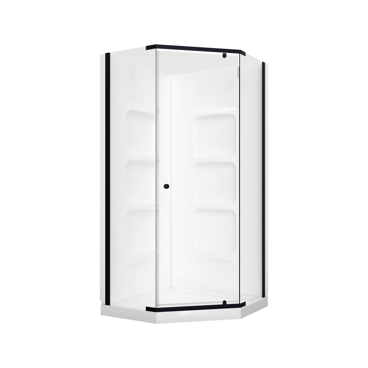 Picture of A&E Bath and Shower SK-NA40-BLK-KIT A&E Bath and Shower  Nevada-40-BLK-KIT Shower 40in. Kit in Black