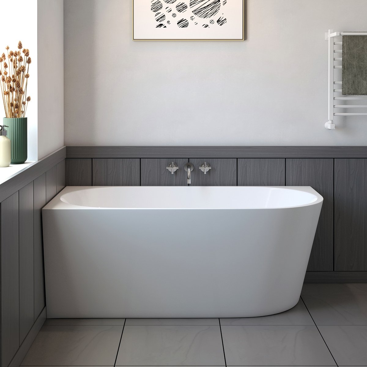 Picture of A&E Bath and Shower BT-620-L A&E Bath and Shower Poppy Left Bathtub Left side