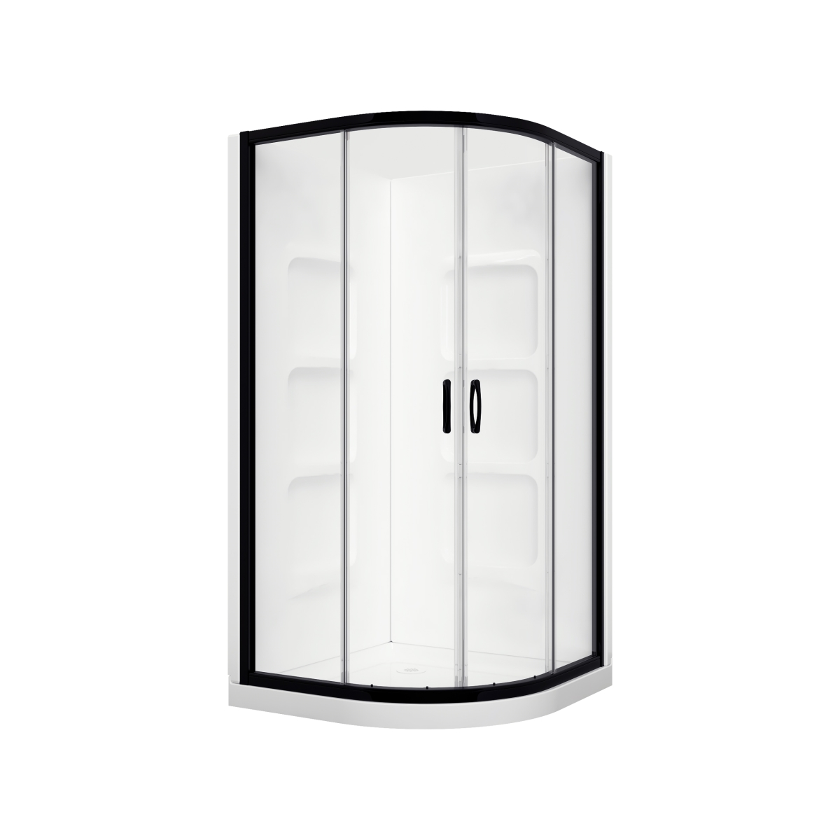 Picture of A&E Bath and Shower SK-NR36-BLK-KIT A&E Bath and Shower  Mona-36-BLK-KIT Shower 36in. Kit in Black