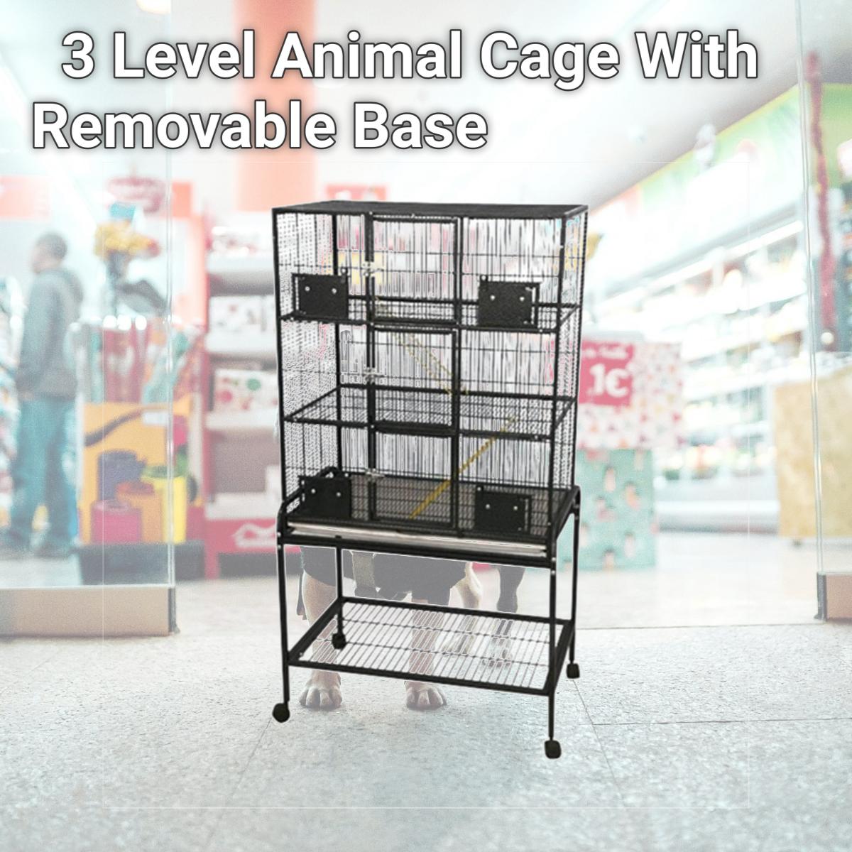 Picture of A&E Cage 13221-SA Platinum 3 Level Animal Cage With Removable Base