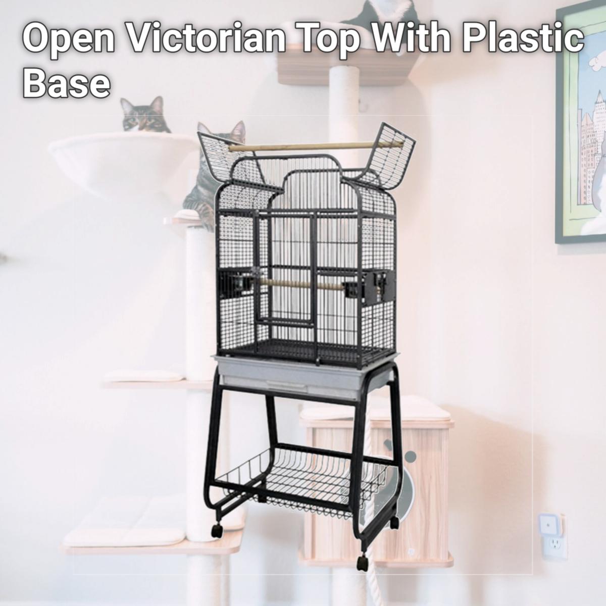 Picture of A&E Cage 782217 Platinum Open Victorian Top With Plastic Base