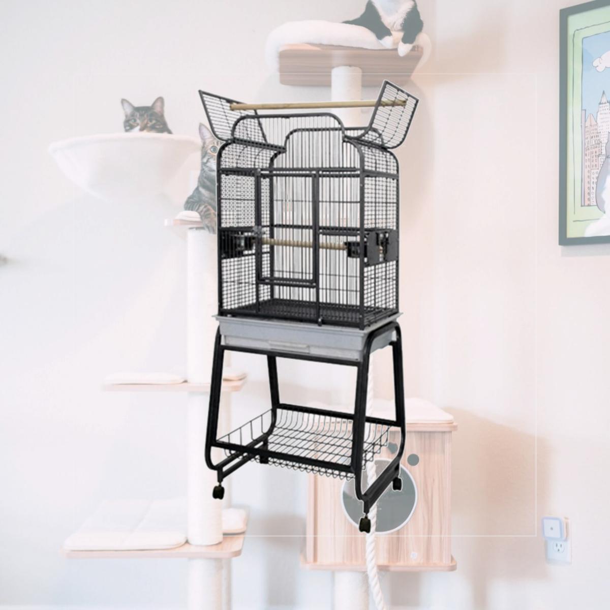 Picture of A&E Cage 782217 Platinum Open Victorian Top With Plastic Base
