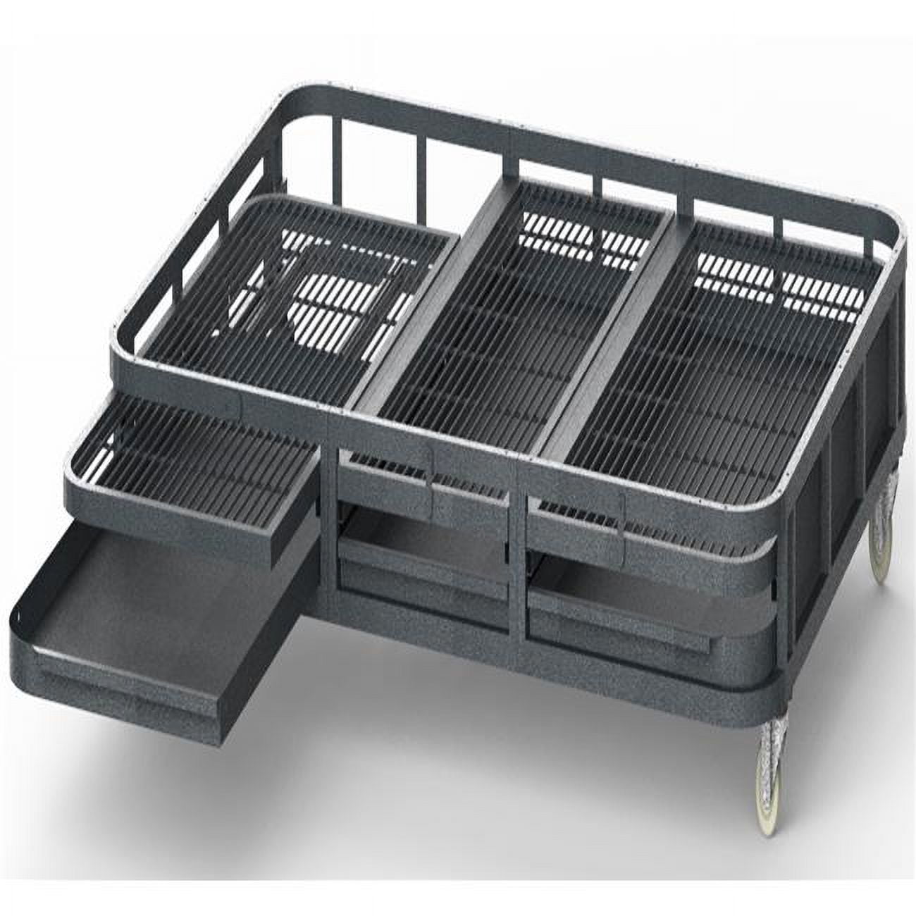 Picture of A&E Cage WI6262BS Black Easy Glide Wheel Slide Trays & Grates