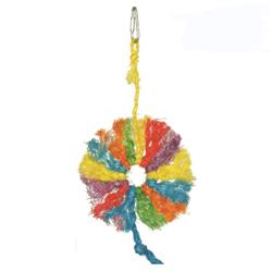 Picture of A&E Cage HB01285 13.78 x 5.51 x 5.51 in. Rainbow Sisal Ring Bird Toy&#44; Small