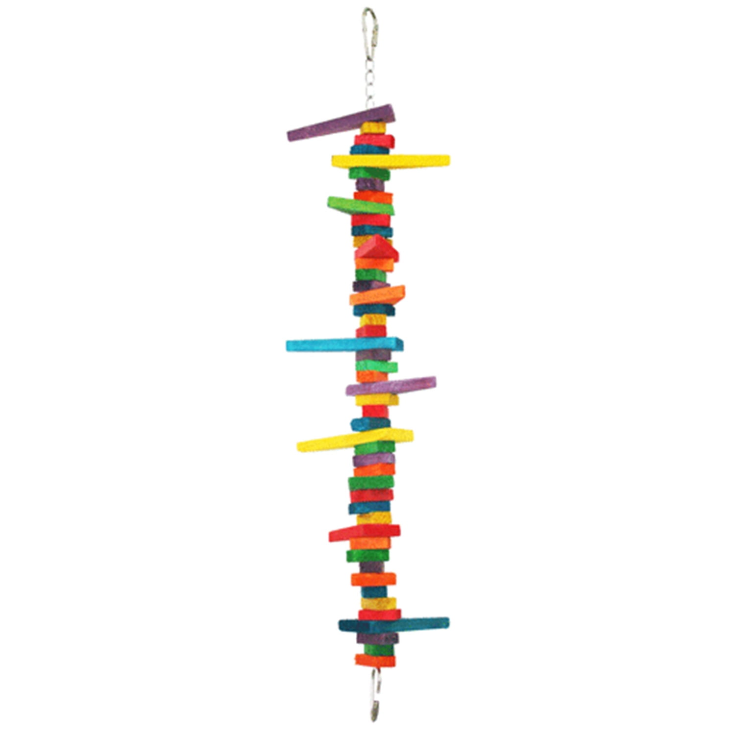 Picture of A&E Cage HB01393 27.5 x 5.5 x 5.5 in. Colored Wooden Blocks & Wedge Bird Toy&#44; Large