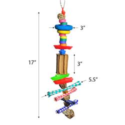 Picture of A&E Cage HB915 18 x 6 x 6 in. Rainbow Boats Bird Toy