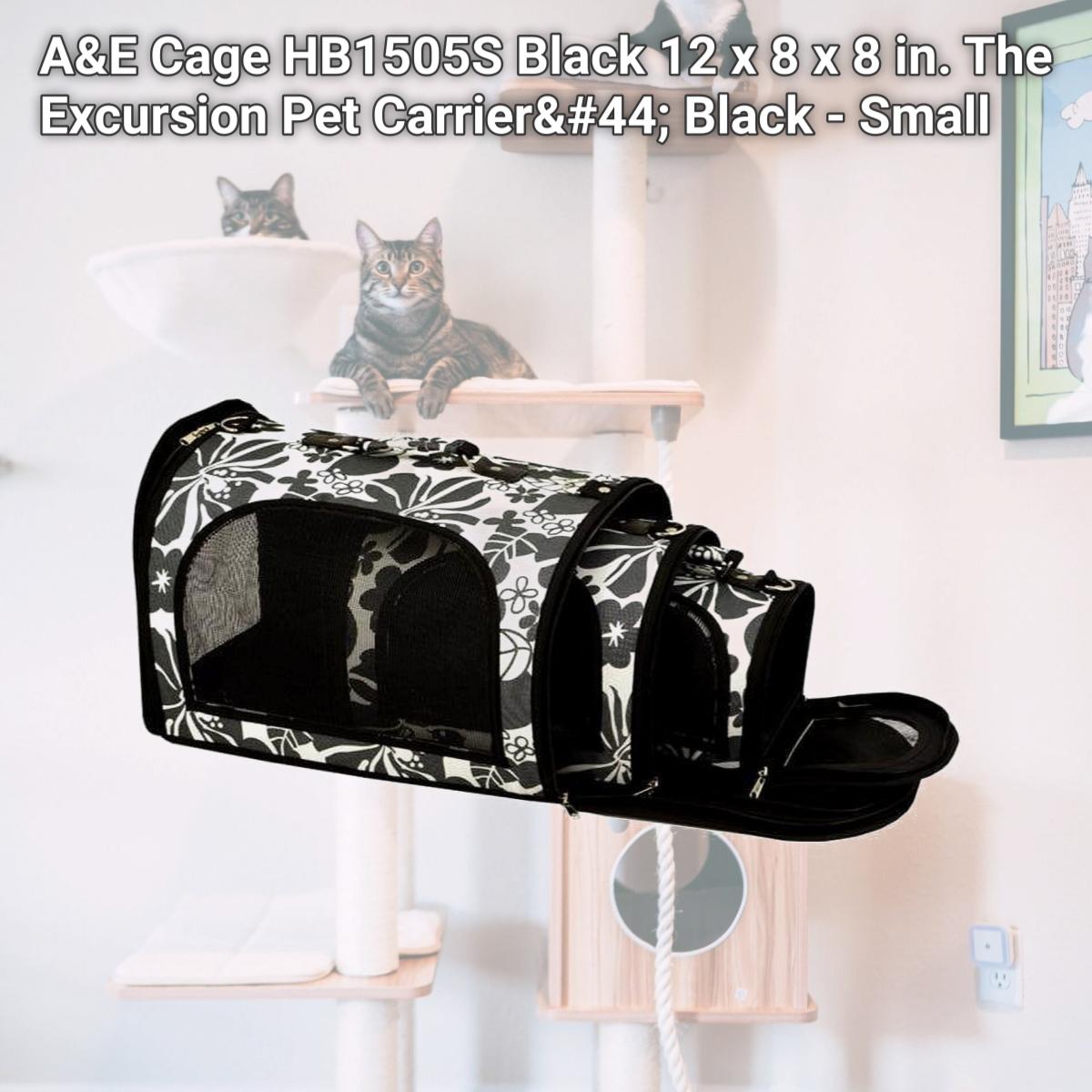 Picture of A&E Cage HB1505S Black 12 x 8 x 8 in. The Excursion Pet Carrier&#44; Black - Small