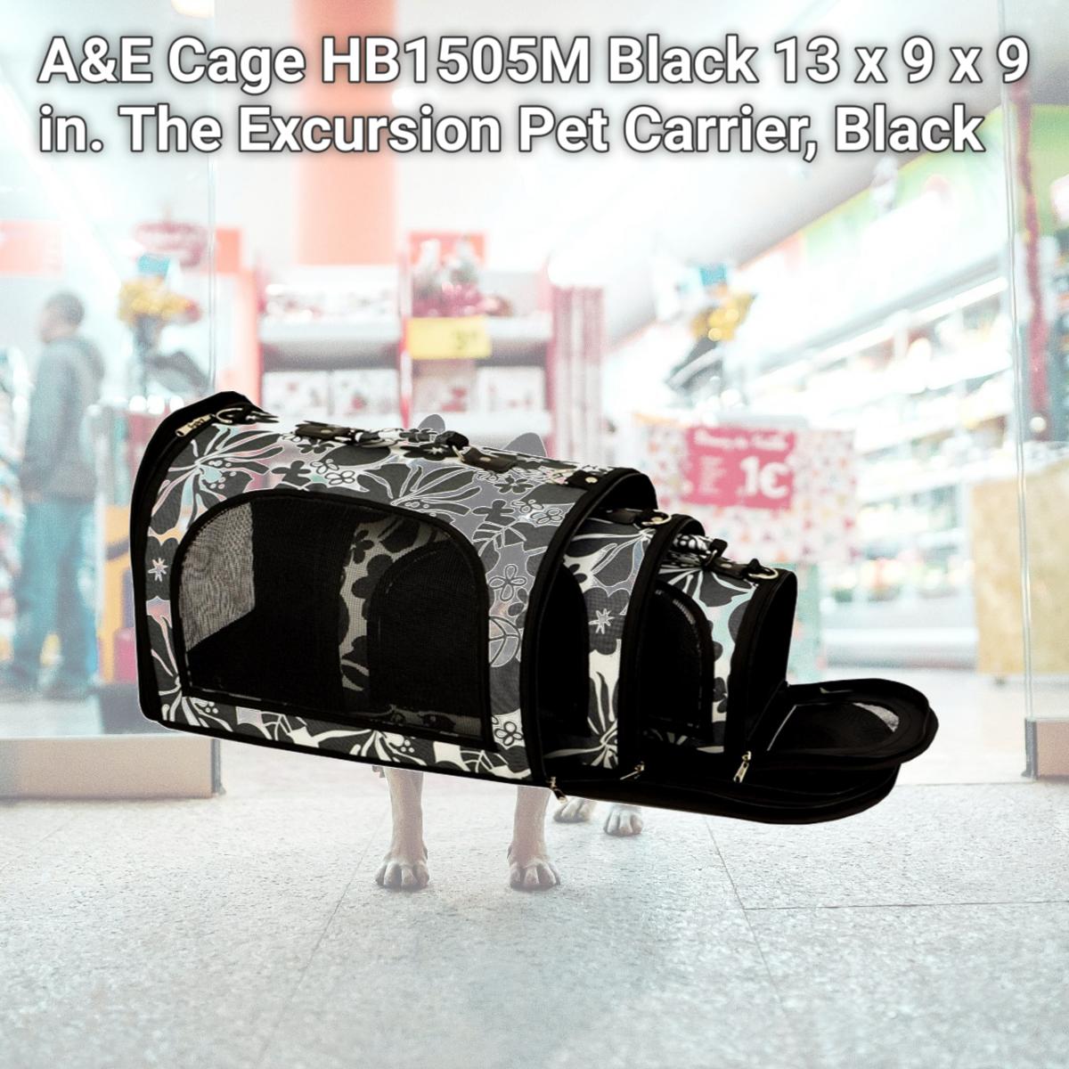 Picture of A&E Cage HB1505M Black 13 x 9 x 9 in. The Excursion Pet Carrier&#44; Black