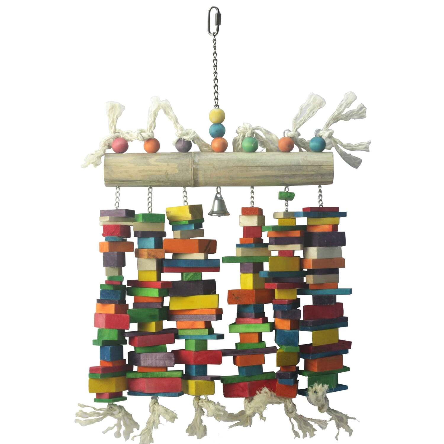 Picture of A&E Cage HB01439 Bamboo Block Cluster Bird Toy