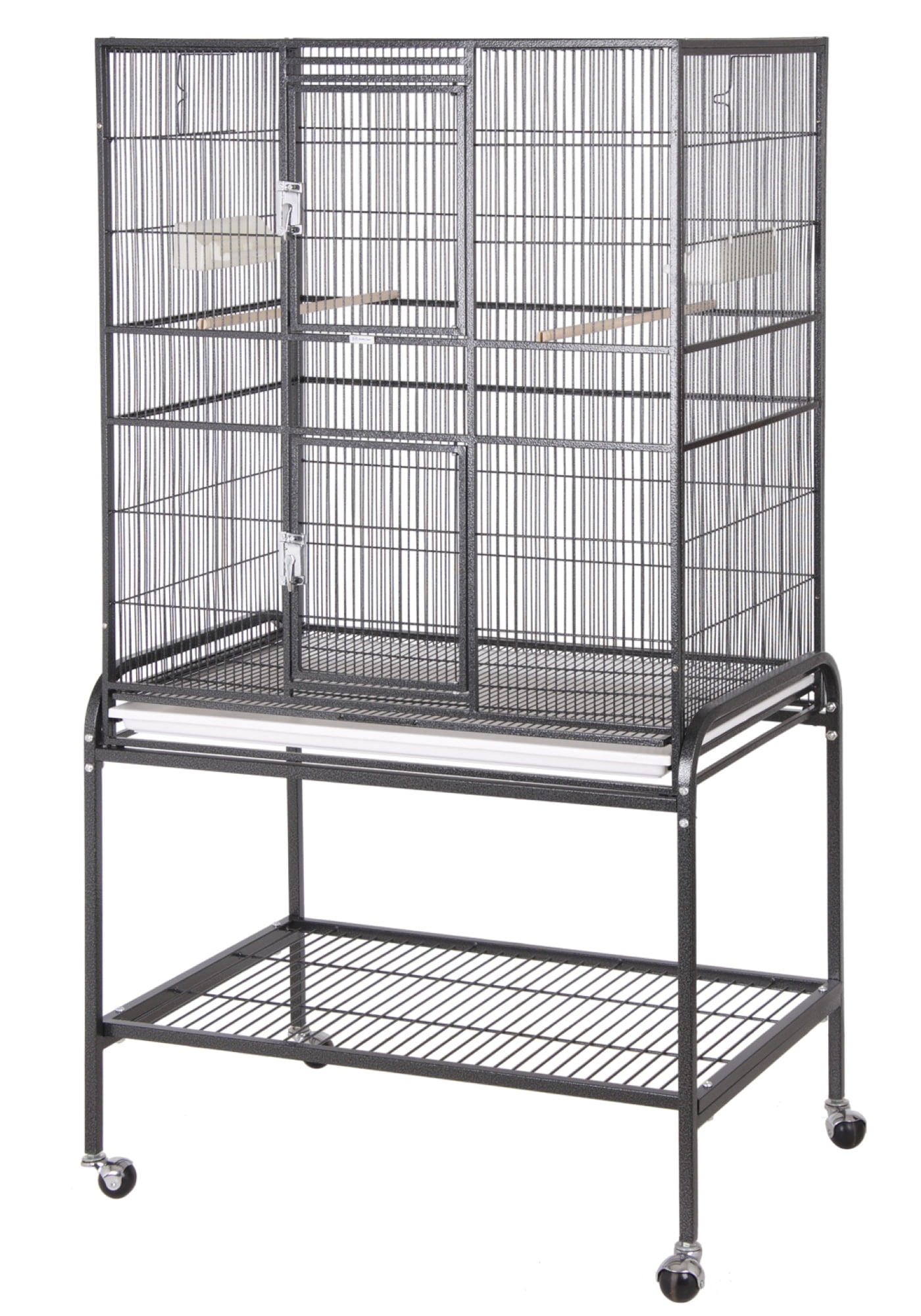 Picture of A&E Cage 13221 HQ Platinum 32 x 21 in. Flight Cage & Stand with Double Front Door&#44; Platinum