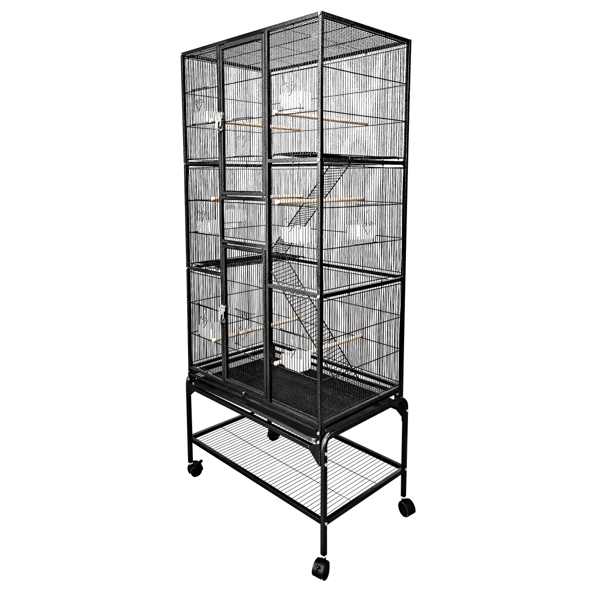 Picture of A&E Cage CA3218 Black 32 x 18 in. Multi-Level Flight Cage with Ladders&#44; Black