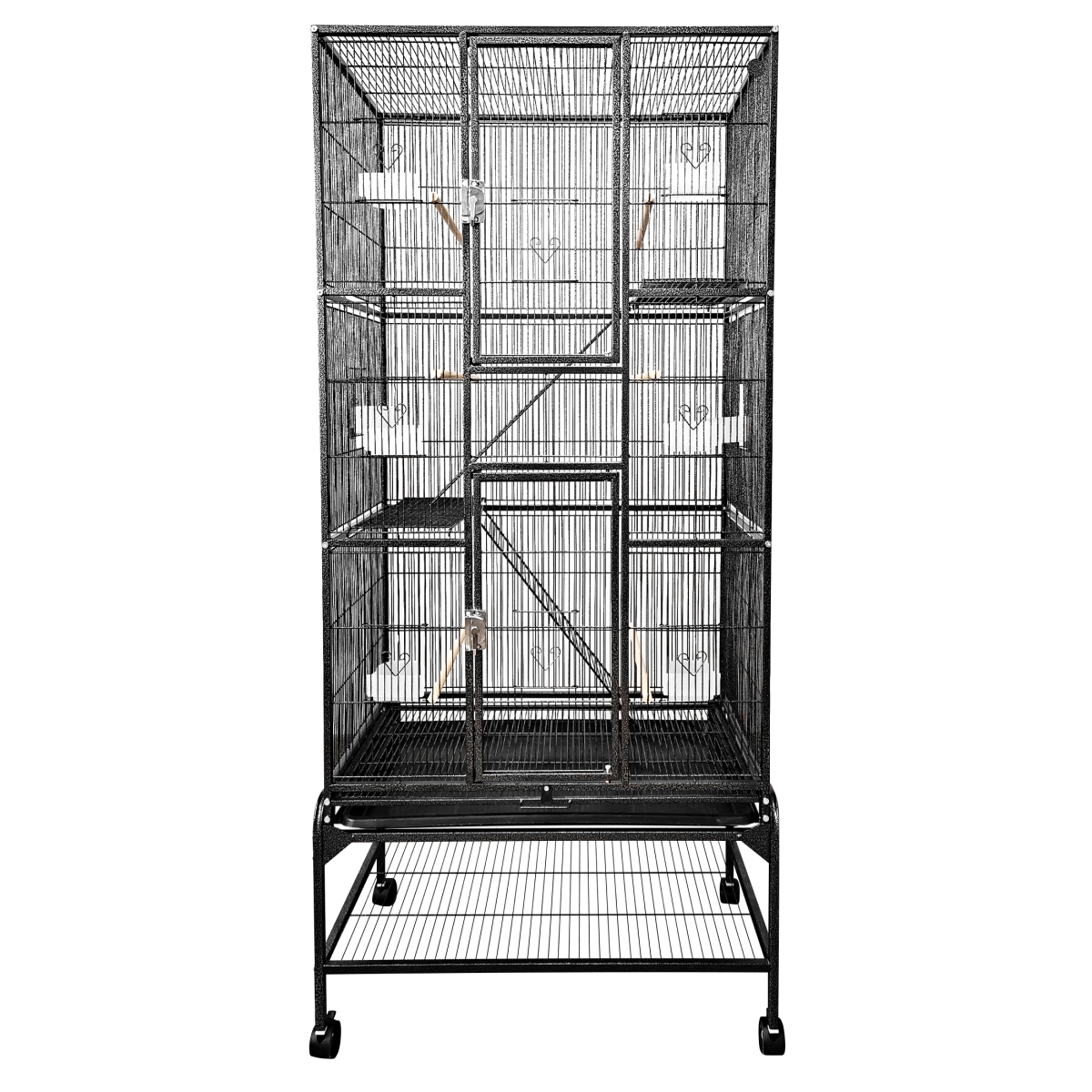 Picture of A&E Cage CA3218 Black 32 x 18 in. Multi-Level Flight Cage with Ladders&#44; Black
