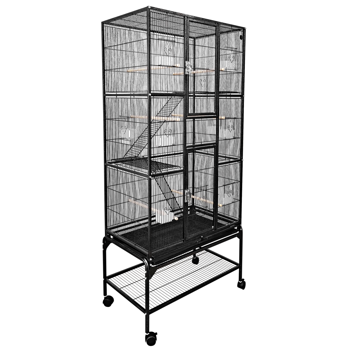 Picture of A&E Cage CA3218 Black 32 x 18 in. Multi-Level Flight Cage with Ladders&#44; Black