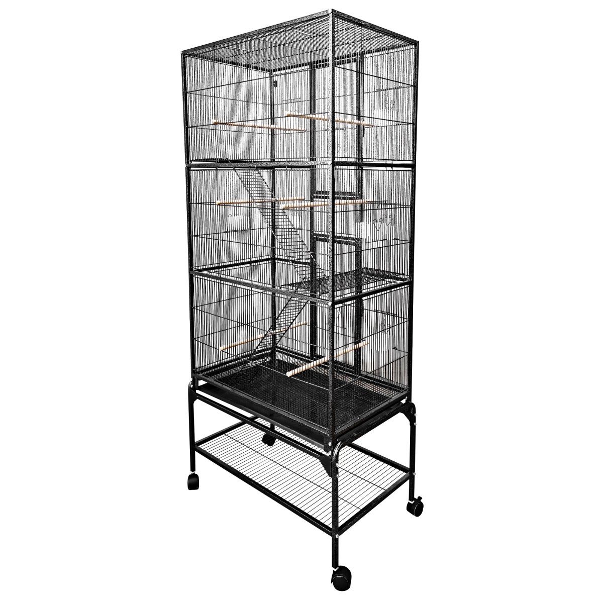Picture of A&E Cage CA3218 Black 32 x 18 in. Multi-Level Flight Cage with Ladders&#44; Black