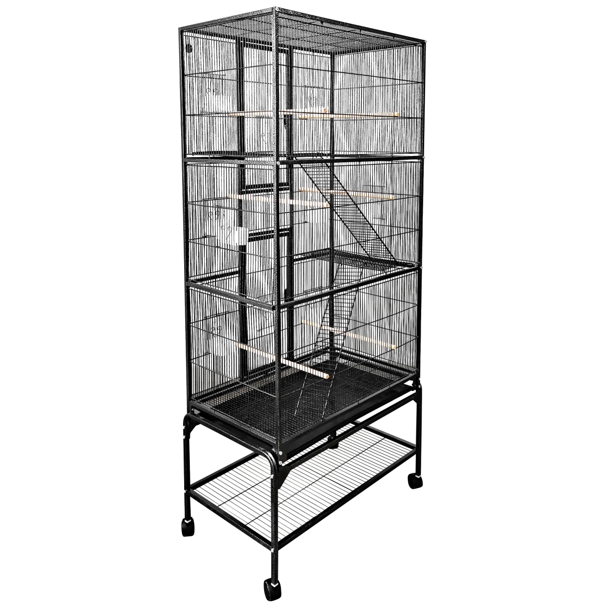 Picture of A&E Cage CA3218 Black 32 x 18 in. Multi-Level Flight Cage with Ladders&#44; Black