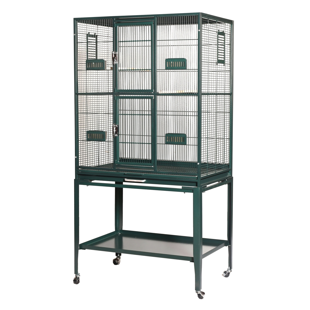 Picture of A&E Cage GB13221P HQ Green 32 x 21 in. Flight Cage with Feeder Doors&#44; Green