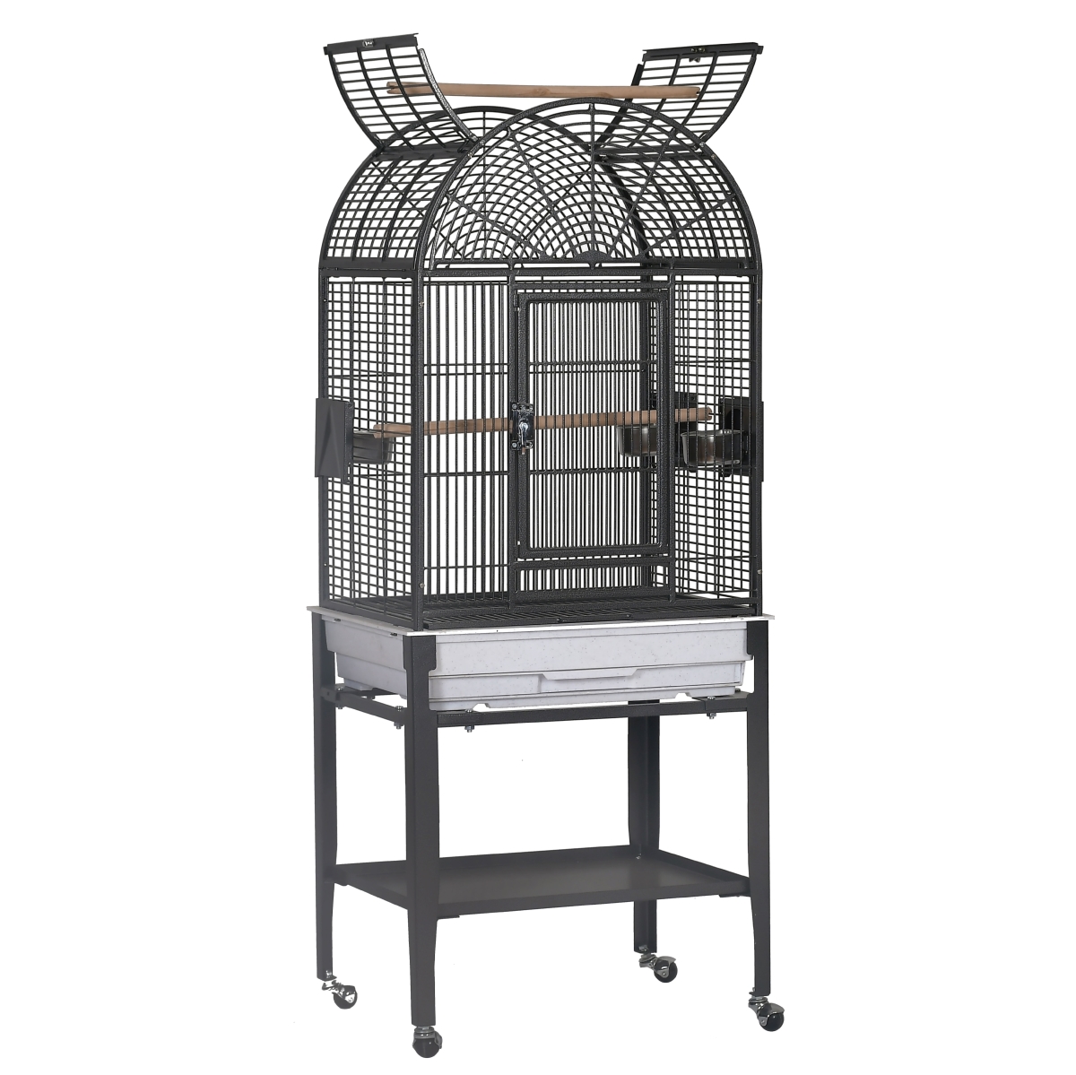 Picture of A&E Cage GA22217C HQ Black 22 x 17 in. Dome Top Cage with Plastic Base&#44; Black