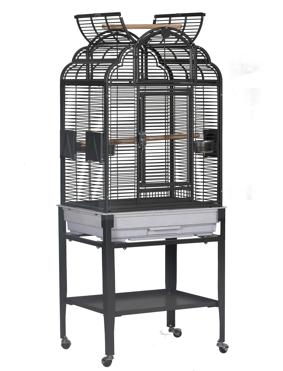 Picture of A&E Cage GA92217C HQ Black 22 x 17 in. Open Top Cage with Plastic Base & Drop Down Door&#44; Black