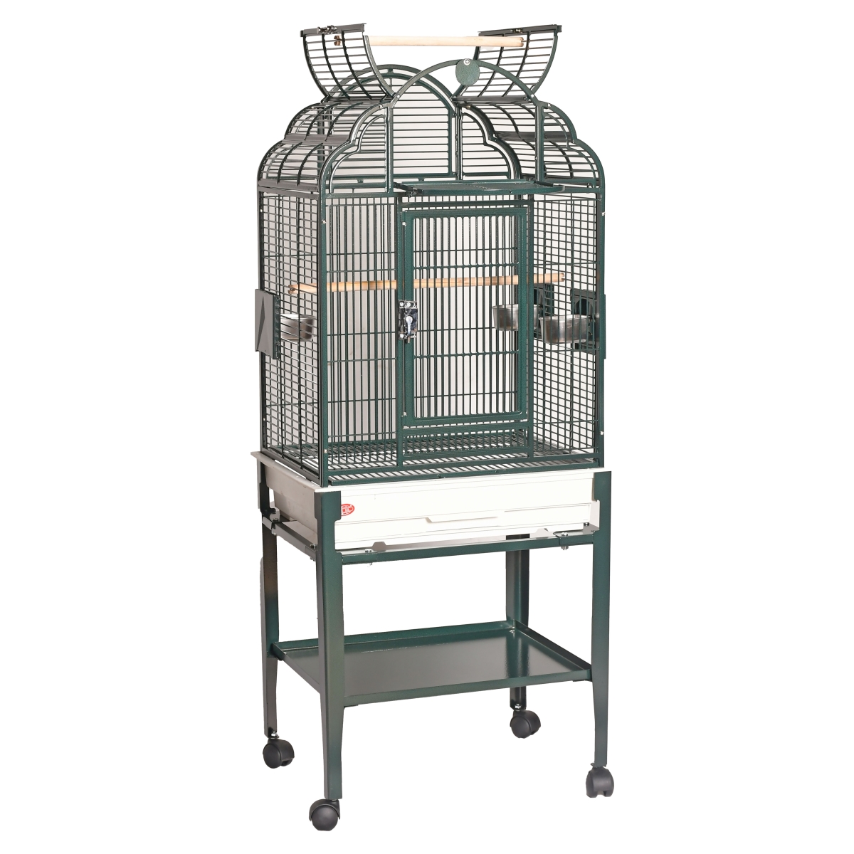 Picture of A&E Cage GA92217C HQ Green 22 x 17 in. Open Top Cage with Plastic Base & Drop Down Door&#44; Green