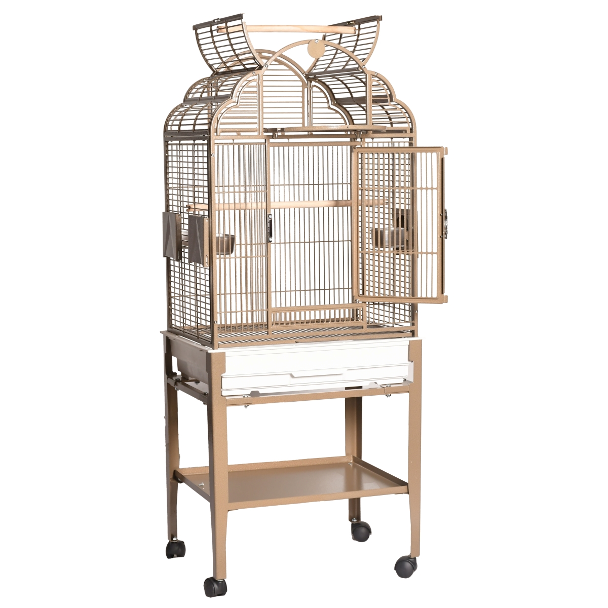 Picture of A&E Cage GA92217C HQ Sandstone 22 x 17 in. Open Top Cage with Plastic Base & Drop Down Door&#44; Sandstone