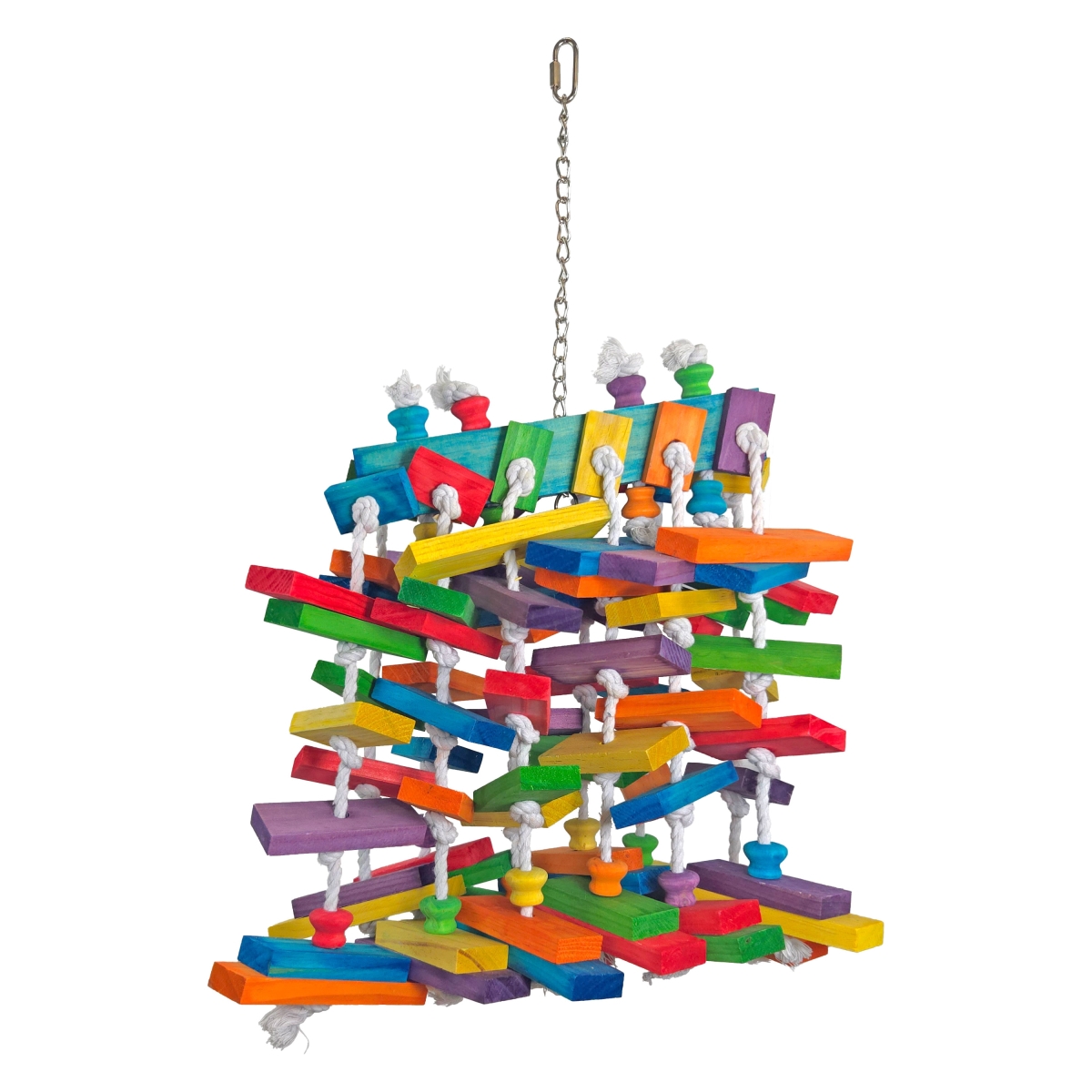 Picture of A&E Cage HB01557 Jungle Gym Colored Wood Block Hanging Toy