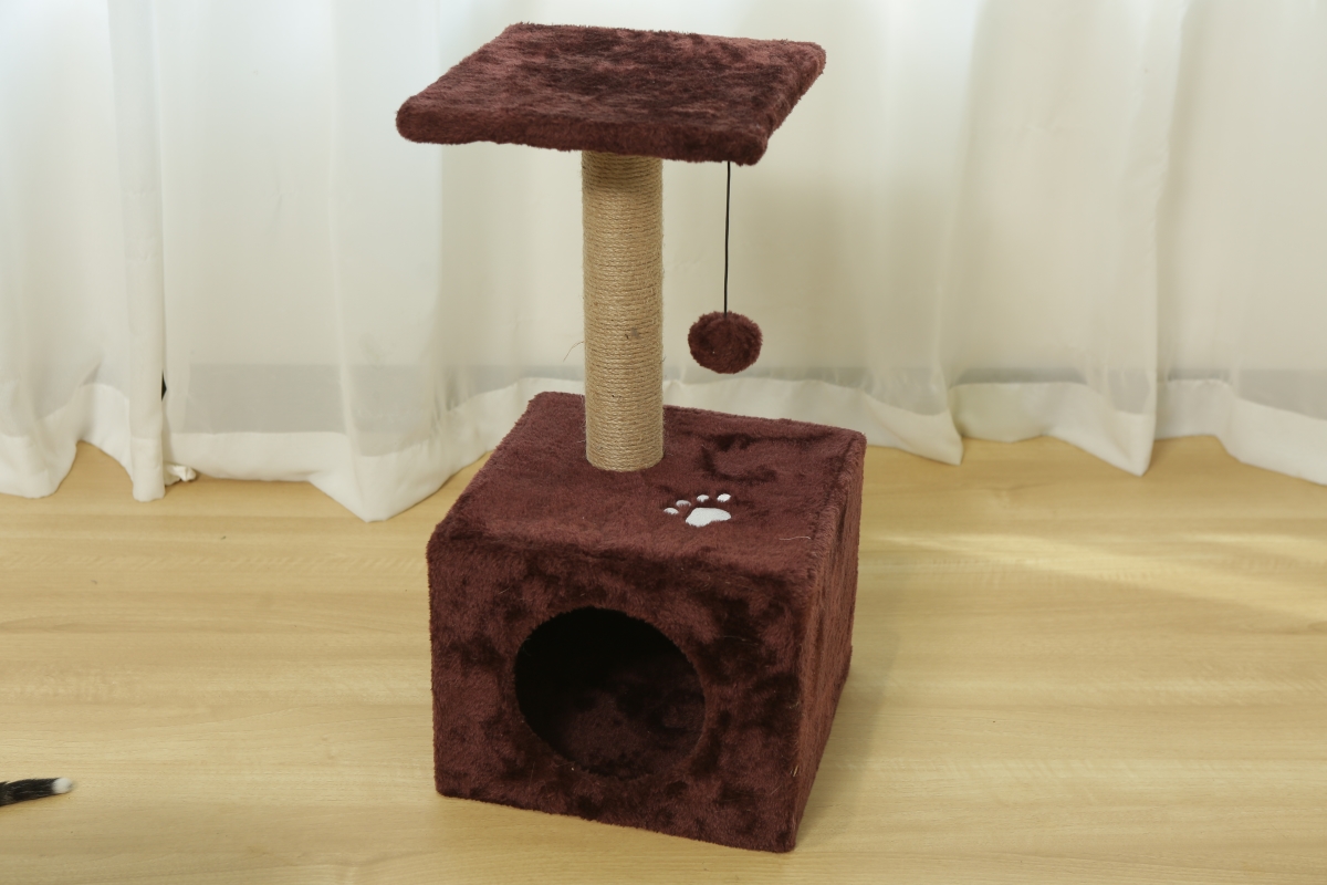 CAT007  Cozy Cube Multi-Level Cat Tree with Condo, 12'L x 12'W x 24.5'H